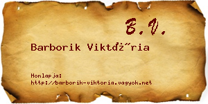 Barborik Viktória névjegykártya